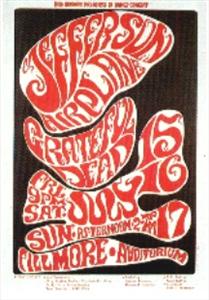 Poster with Jefferson Airplane and The Grateful Dead